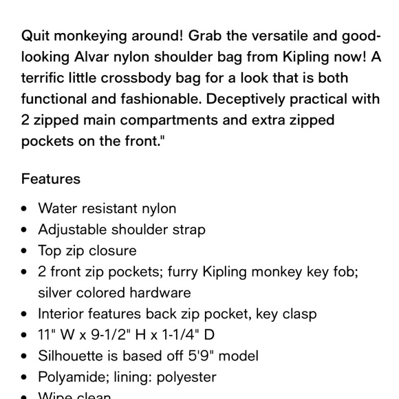 Kipling Alvar crossbody bag red NWT - Picture 5 of 6